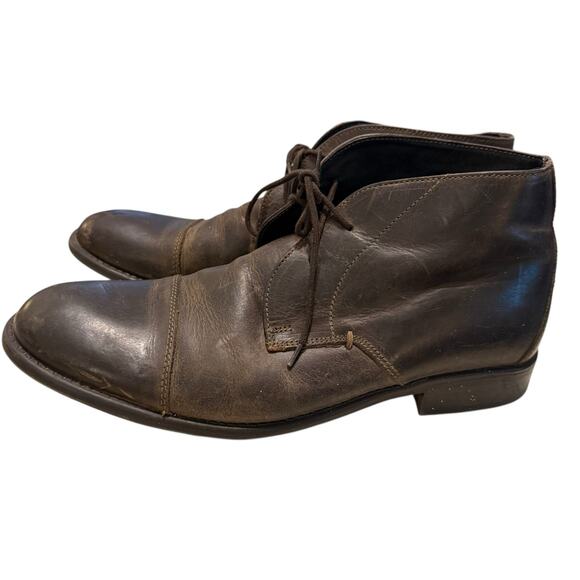 Stafford brown low top lace up casual dress boots for men - Size 8 - Picture 8 of 11